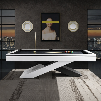 Meridian Atelier X-Frame 8-Foot Designer Pool Table