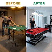 Aurelius NovaEdge 8-Foot Modern Pool Table — Before & After