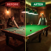 Imperial Verdant 12-Foot Snooker Table — Before & After