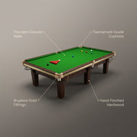 Imperial Verdant 12-Foot Snooker Table — infographic