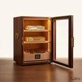 Electric Cigar Humidor Built for Premium Storage, Spanish Cedar Interior, Digital Climate Control, LED Lighting