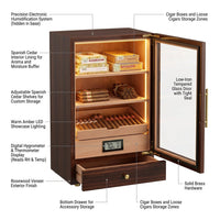 Luxidor Aureum 300 Electric Cigar Humidor Cabinet — How It Works