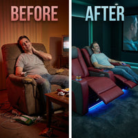 Luxora Elite Recliner Duo — Before & After