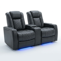 Home Theater Recliners Designed for Cinema Comfort, Motorized Recline, USB Charging, LED Underglow
