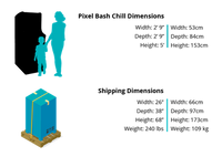 Pac-Man's Pixel Bash™ Chill Arcade with Built-In Refrigerator