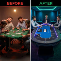 RoyalFlush Pro Dealer Poker Table — Before & After
