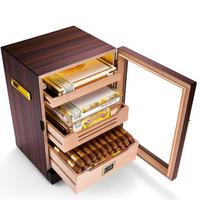 Electric Cigar Humidor Built for Premium Storage, Spanish Cedar Interior, Digital Climate Control, LED Lighting