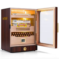 Electric Cigar Humidor Built for Premium Storage, Spanish Cedar Interior, Digital Climate Control, LED Lighting
