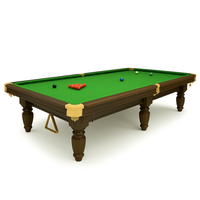 Snooker Table Built for Tournament Play, 12-Foot Regulation Size, Hand-Finished Hardwood, Three-Piece Slate