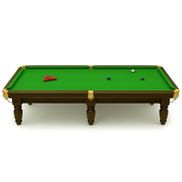 Snooker Table Built for Tournament Play, 12-Foot Regulation Size, Hand-Finished Hardwood, Three-Piece Slate