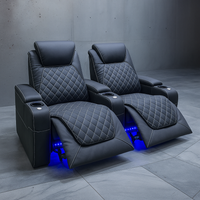 Home Theater Recliners Designed for Cinema Comfort, Motorized Recline, USB Charging, LED Underglow